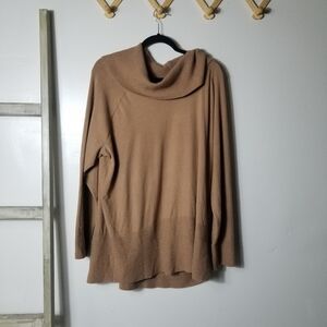 CYRUS WOMEN'S BROWN COWL NECK SWEATER SIZE 3X